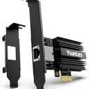 10G PCIe Network Card, YuanLey 10G Base-T Ethernet Card with Marvell AQC113 Conrtoller, PCIE to 10Gb RJ45 Ethernet Adapter NIC Compatible with PCI Express X1,X4,X8,X16, for Windows 10/11, Linux OS