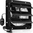 VEVOR 10'' Exhaust Fan, Wall Mounted Attic Fan with Variable Speed controller, 900 CFM, Automatic Shutter, Ventilation and Cooling, Black