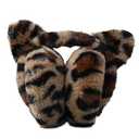 BAOPLAYKIDS Foldable Cat Ear Earmuffs Winter Warm Outdoor Ear Warmer Headband Fur Ear Covers Muffs, Leopard Brown
