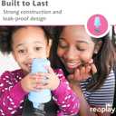 Re-Play Spill-Proof Sippy Cups for Toddlers - Kids Reusable 10 Oz Set of 4, Dishwasher & Microwave Safe, Made in USA, Blossom