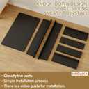 14'' * 24'' Recessed Medicine Cabinet Wall Niche Wood, 3-Tier Bathroom Niche Insert for Drywall, in Wall Shelf Medicine Cabinets Replacement, for Living Room, Bathroom Storage, Black