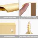 Malimali 10 Pack Gold Edge Finger Pulls for Cabinets 6" Kitchen Cabinet Pulls Handles Drawer Pulls Modern Aluminum Concealed Tab Pulls for Closet Door, Brushed Brass