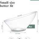 BESTVIP 8oz Clear Plastic Serving Bowls for Party - 12 Pack Angled Disposable Serving Bowls, Party for Chips, Snacks, Fruit, Salad - Bowls for Parties, Daily Use, Catering, Christmas