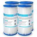 Membrane Solutions 5 Micron Pleated Water Filter Home 10"x4.5" Whole House Heavy Duty Sediment Replacement Cartridge Compatible with ECP10-1,ECP20-BB,R50-BBSA,FXHSC,CB1-SED10-BB (4 Pack)