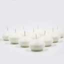 TB Decoration Floating Citronella Candles, Set of 12, Natural Soy Wax, for Outdoor Events Decoration Lemon Verbena Scented Centerpieces Indoor Decor, Party, Long Lasting up to 5-Hours Flame (White)