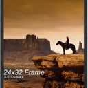 A PLUS MAX 24x32 Picture Frame, Black Engineered Wood Frame for 24 x 32 Inch Picture Poster Photo, Light Weight 24 by 32 Frame with Wood-grain for Wall - 1 Pack/Black/24 x32