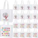 Hispanic Heritage Month Non Woven Bags 8.7" Gift Reusable Treat Bag for Hispanic Heritage Month Decor (White)