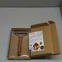 Extra Large 2-Sided Undercoat Rake for Dogs & Cats, Dog Brush for Shedding Remove Mats, Dematting Comb, Safe&Gentle Grooming Brush for German Shepherds Medium to Long-Haired Pets,Premium Wooden Handle (Best Seller - XL - African Sapele)