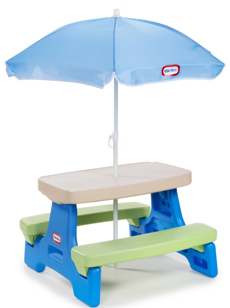 Little Tikes Easy Store Jr. Play Table with Umbrella