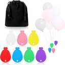 Aoriher 36 Pcs Colorful Plastic Balloon Weights Balloon Shaped Weights for Birthdays Weddings Party Holiday Celebration Decoration Supplies, White Purple Red Green Yellow Blue Pink