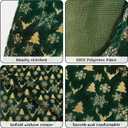 2 x Fur Table Runner,Table Runners 14x72 Inches,Snow Table Runner,Green and Gold Print Decorations for Party Birthday Friends Giving Wedding Dinning Table (Green)