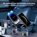 MagSafe Magnetic Phone Holder for Car, 2-in-1 Car Mount 360 Rotating Vacuum Suction Dashboard & Windshield Phone Holder, Strong N55 Mega Magnet Mount for iPhone 17/16/15/14/13/12 & All Smartphones