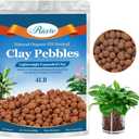 Riare 4 LBS Organic Expanded Clay Pebbles - 4mm-16mm Natural Leca Balls Lightweight Hydroponic Clay Pebbles Aggregate for Indoor Plants, Hydroponic Growing, Plants Drainage, Aquaponics