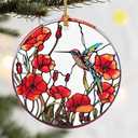 Christmas Ornaments, Dodosky 2.8in Ceramic Hummingbird Ornament, Xmas Decor, Christmas Tree Ornaments, Xmas Decorations for Tree, Holiday Ornament, Gift Ideas, Hummingbird Gifts, Gifts for Women, Mom Pack Of 2