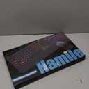 Hamile Wireless Keyboard and Mouse Combo:RGB Backlit Effects,Ergonomic Full Size Silent Keyboard,Wrist Rest,2.4G Rechargeable with Phone Holder Compatible with Windows, Mac,PC,Laptop, Black