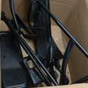 Snow Racer Sled Ski Sled Slider with Steering Wheel & Anti-Slip Seat 4.5-Foot Pull Rope Adults Winter Sport Sled for 176 LBS Loading Capacity Skiing Ice Skating Sand Skating (Black)