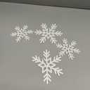 Bucherry 12 Pcs Wooden Snowflake Table Decor 3D Snowflake Tabletop Signs and Centerpiece for Christmas Xmas Winter Wonderland Decorations Home Party(White)