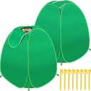 2 Pack Plant Covers Freeze Protection, Pop Up Shrub Frost Covers for Outdoor Plants Warm Plant Protectors Tent for Winter Protecting Fruit Potted Plants and Shrub from Freezing Animals Eating (22x22x23)