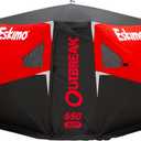 Eskimo Outbreak 650XDP, Pop-Up Portable Ice Fishing Shelter, No-Trip Door, 5-7 Person, Red/Black, 50650