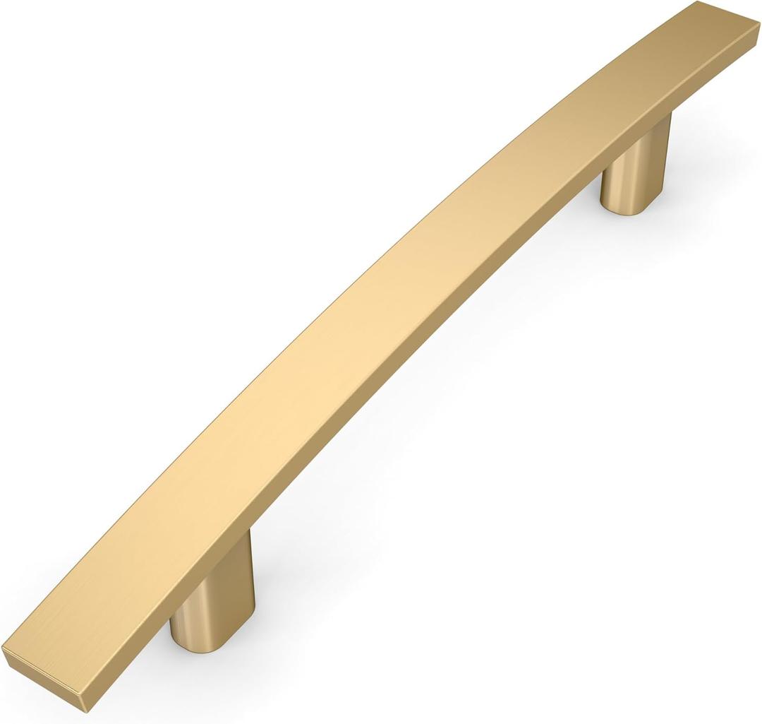 Amerdeco 10 Pack Champagne Bronze Cabinet Pulls 3.75 Inch(96mm) Hole Center Cabinet Hardware Kitchen Cabinet Handles for Bathroom Gold Drawer Pulls Dresser Pulls ZH0003