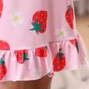 Bow Dream Girl Dress Cute and Matching American Girl Doll Clothes for Girls Pink Strawberry (Pink)