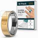10 Pack Ultra-Thin Clear Skin Cover for Oura Ring Gen 5, Invisible Transparent Anti-Scratch Protector Smart Rings Accessories Protective Film for Oura Ring 5 (Clear, Size 9)