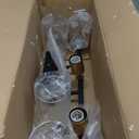 SOLFART Vintage Vanity Lights Bathroom Light Fixture Over Mirror for Bath Glass Shade Light Black and Brass Modern Style 3 Lights