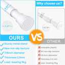 2 Pack White Tension Curtain Rod for Windows 28 to 48 inch, Adjustable Expandable Pressure Spring Curtain Rod No Drilling, 7/8" Curtain Rod for Bedroom Doorway Closet Door