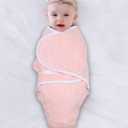 The Peanutshell Baby Swaddle Blankets Set of 3 - Baby Girl Sleep Sack for Newborn, Newborns Sack 0-3, 3-6 Month Swaddles, Soft & Breathable Cotton - Pink Floral (M/L)