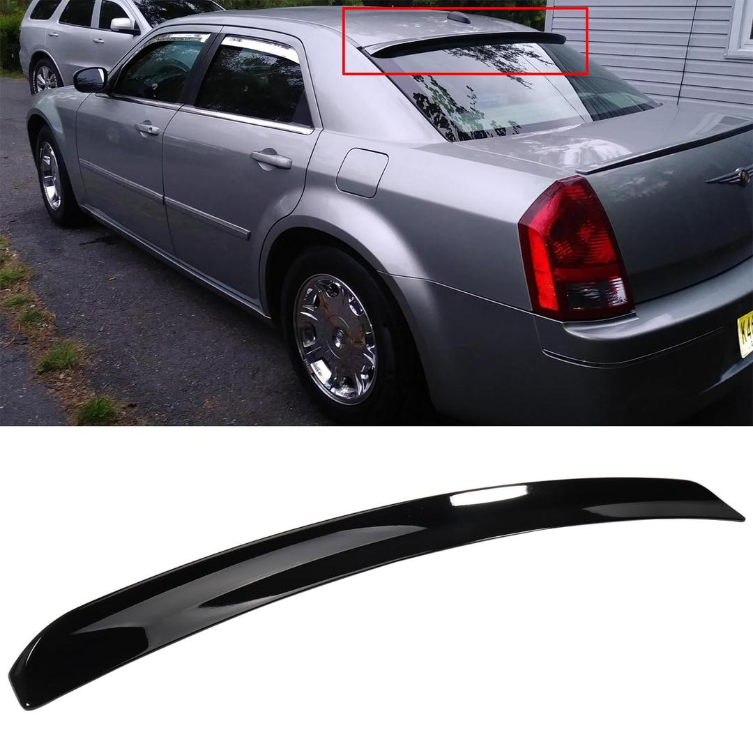 Rear Window Spoiler for Chrysler 300 2011-2024 Roof Spoiler Wing Gloss Black