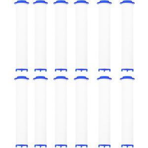 uxcell 12 Pcs Shower Head Filter 4.5 Inch PP Cotton Filter Cartridge Replacement High-Pressure Handheld Fan Shower Jet Sets