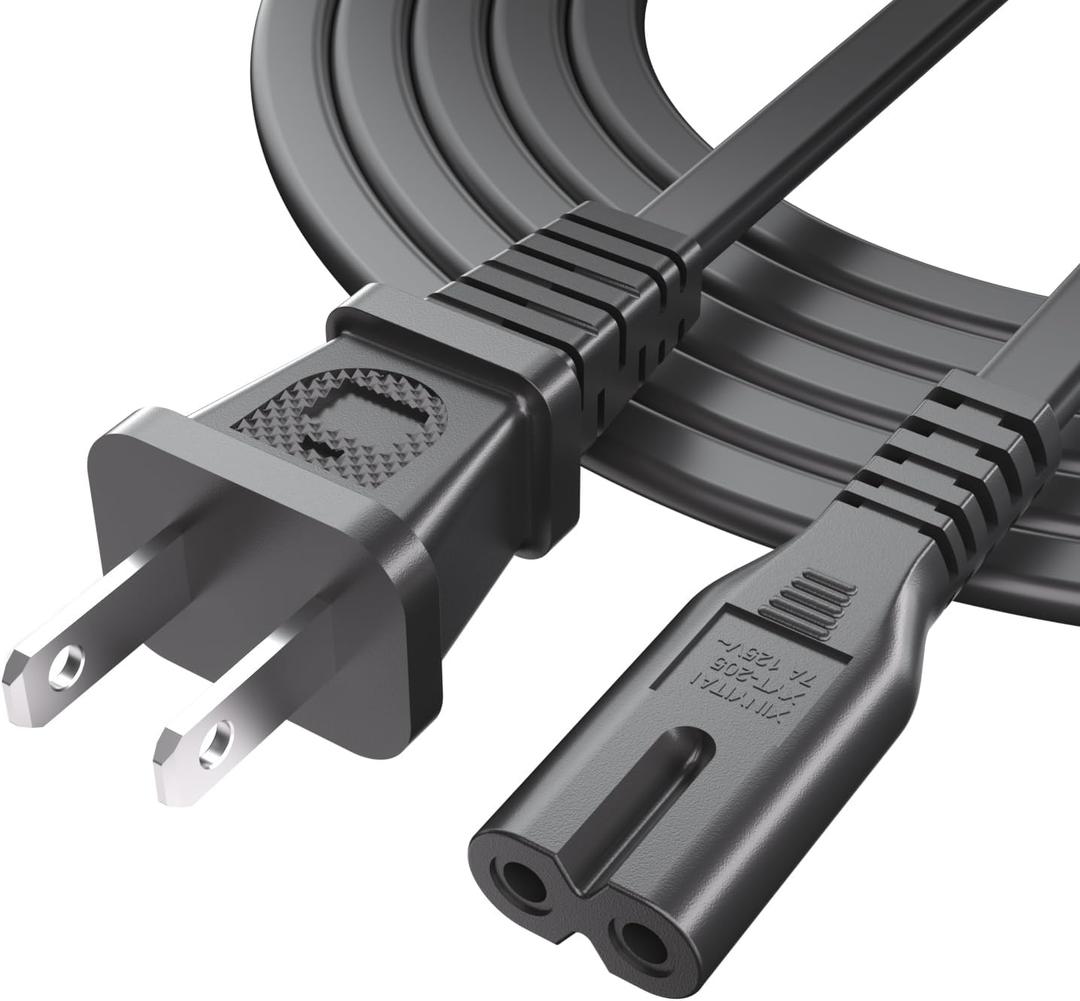 Superer Printer Power Cord Cable Fit for HP OfficeJet Pro, Envy, DeskJet Series Printers 2 Prong Replacement - (ETL Listed Cable) (4 ft)