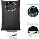 KEEPJOY XL Black Door Hanging Laundry Hamper, Large Size 36.5X22.5 inch Hanging Laundry Bag with Large Opening and 2 Strong Hooks for Whole Family Dirty Clothes