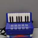 LIEKE Kids Accordion 17 Piano Keys 8 Bass Button Mini Accordian Toy Musical Instrument Gift (Blue)