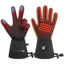 SAVIOR HEAT Thin Heated Gloves for Men Women, Electric Glove with Rechargeable Battery Hand Warmer for Skiing Hiking Hunting Camping Climbing Motorcycling L