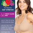 Fruit of the Loom Women's Multi-Pack Front Closure Cotton Bra (44)