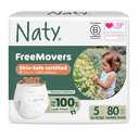 Naty FreeMovers Diaper Pants | Sensitive Skin Certified Potty Training Pants | Soft, Unscented | Absorbent & Leak-Proof | Unisex Baby & Toddler | Size 5, 3T–4T (26–40 lbs), 80 Count