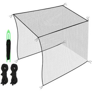 Golf Net,10Feet Golf Practice Net with 12pcs Spring snap and 4pcs Carabiner, Sports Practice Barrier Net, Heavy Duty Ball Netting Golf Hitting Net, DIY Ball Net,Baseball Net and Chipping Net