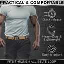 TECEUM Tactical Belt  Coyote B4 S  Heavy-Duty Military, Work, Hiking,Rigger, Utility, EDC Mens Belts  Quick-Release  Nylon Web