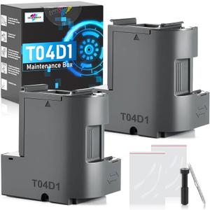 T04D1 T04D100 Ink Maintenance Box for EcoTank ET-15000 ET-3760 ET-3850 ET-4850 ET-4760 ET-3750 ET-4750 ET-3830 ET-2980 ET-3950 ET-4950 ET-5150 ET15000 ET3760 ET3850 ET4750 Printer, TO4D1/04D1/2 Packs