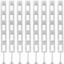 No Wrap Straps for Easy Christmas Light Decorating - Holiday Lighting Mounting Clip Alternative - 10 Pack