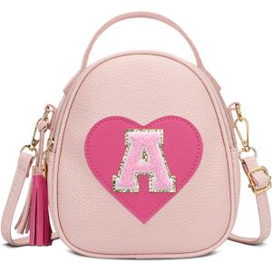 KKXIU Purse Gifts for Girls Cute Little Girl Crossbody Bag Heart Kids Small Backpack with Tassel (A) (Pink)