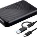 750GB Ultra Slim Portable External Hard Drive USB 3.1 Type C HDD Storage for PC, Mac, Laptop, PS4, Xbox one