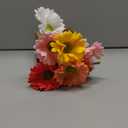 10 Pcs Artificial Gebera Daisies Flowers Fake Daisies Real Touch Flower PU Faux Flowers Bouquet for Indoor Home Arrangements Vase Wedding Party Table Centerpiece DIY Floral Decor Multicolor