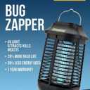 Bug Zapper, 4200V High Power Electric Mosquito Zapper for Outdoor and Indoor, Waterproof Efficient Bug Zapper for Home Kitchen Patio Camping
