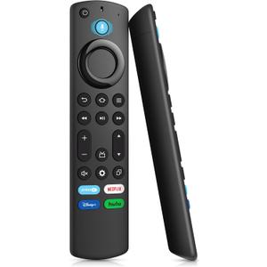Voice Remote Control for All Firestick Smart TV Remote, Fit for TV Cube/Stick 4K Max/Stick 4K(1st/2nd Gen), FireStick (2nd/3rd Gen)/Lite/HD, Fit for Omni QLED Series, Toshiba/Pioneer/TCL Smart TVs (Black)