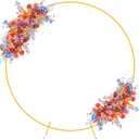 Fomcet 7.2FT Wedding Arch Round Backdrop Stand Gold Metal Circle Wedding Arch for Ceremony Birthday Party Anniversary Bridal Baby Shower Graduation Decoration