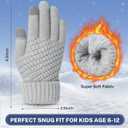 Clothclose 4 Pairs Kids Winter Gloves for Boys Girls, Warm Winter Glove for Kids, Knit Toddler Kid Gloves, Soft Kid Mittens (4 Pack, Black & Grey & Beige & Pink)