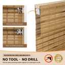 LazBlinds No Tools No Drill Cordless Bamboo Roman Shades, Light Filtering Window Treatment, Roll Up Bamboo Blinds for Windows 35'' W x 64'' H, Dali Native