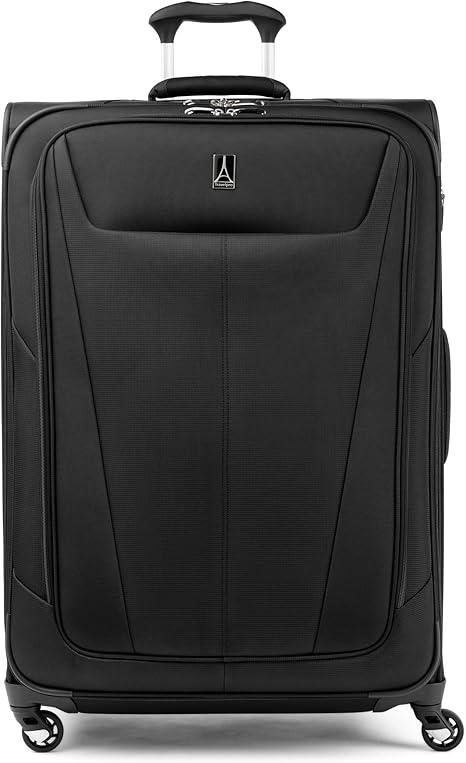 Travelpro Maxlite 5 Softside Expandable Luggage with 4 Spinner Wheels, Lightweight Suitcase, Men and Women, Black, Checked-Large 29-Inch